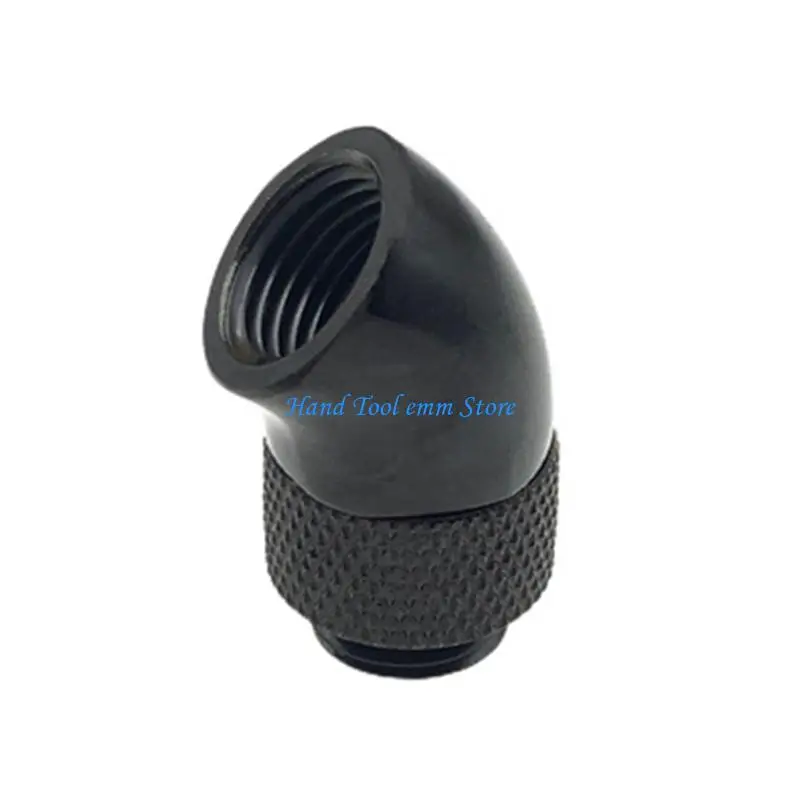 

H37F 45 Degree Rotating Cooling Elbow Adapter Connector G1/4 Thread High Durability Flexible Hose Alignment