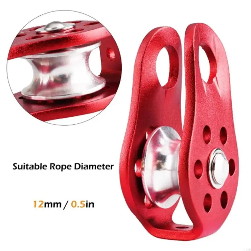 

26KN Heavy Duties Fixed Climbing Pulley Aluminum Alloy Mountaineering Pulley for Mountaineering and Outdoors Adventure 24BD
