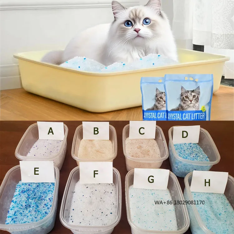 Crystal Cat Litter Lavender Scent Cat Sand Kitty Litter Non-clumping Ultra Absorbent Low-tracking