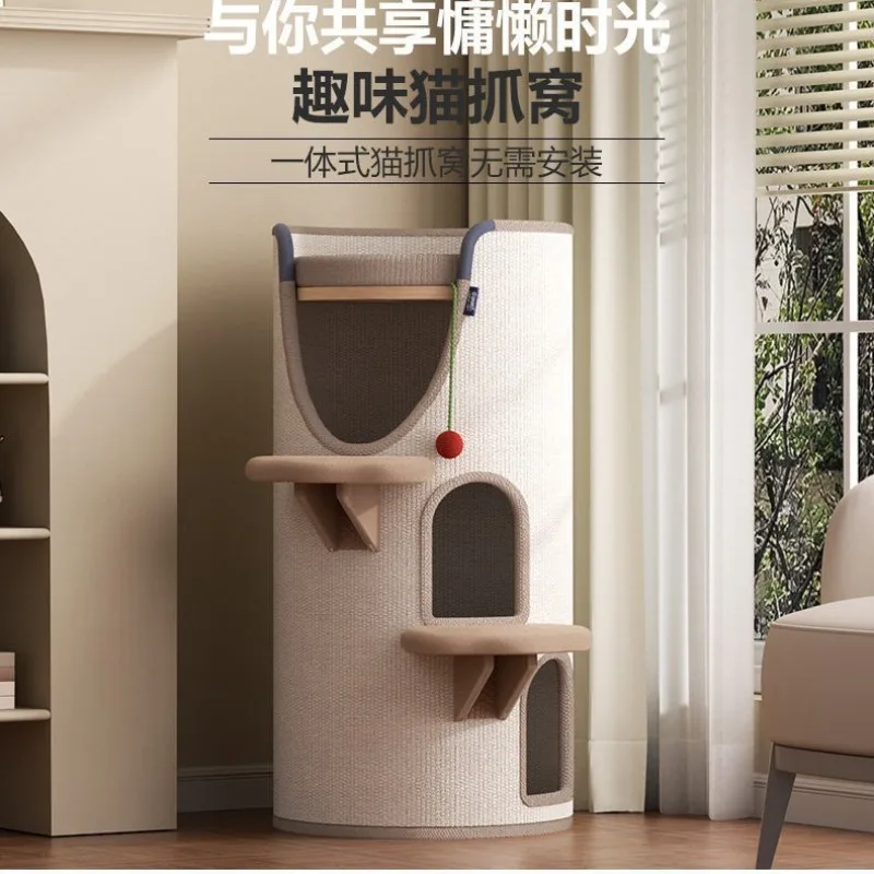 Cat climbing frame, multi-layer cat litter, wear-resistant and scratch-resistant cat scratching board