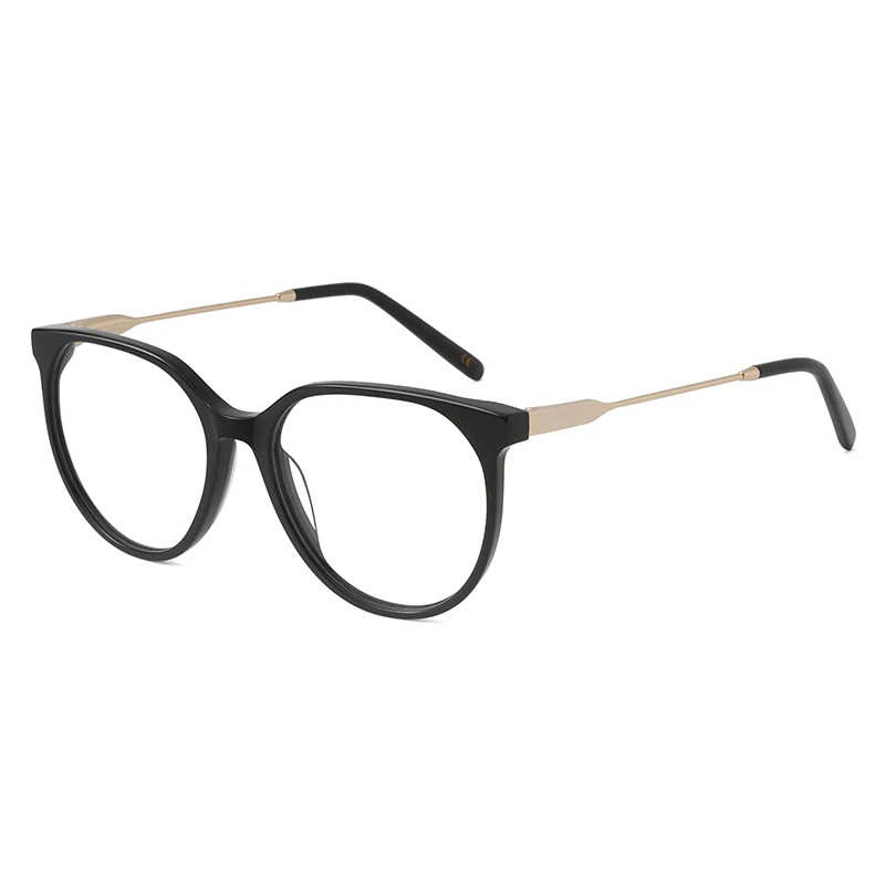 

Plain Glass Spectacles Acetate Material Frame Customize Lenes Could Size 52-16-140