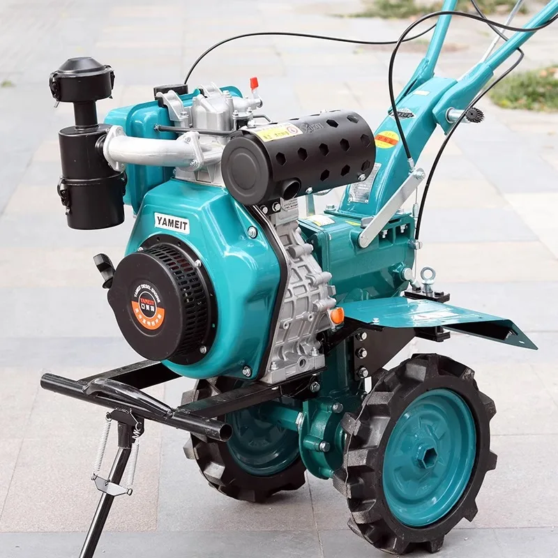 micro tiller agricultural tiller multi-functional rotary tiller soil loosening and ditching ploughing machine
