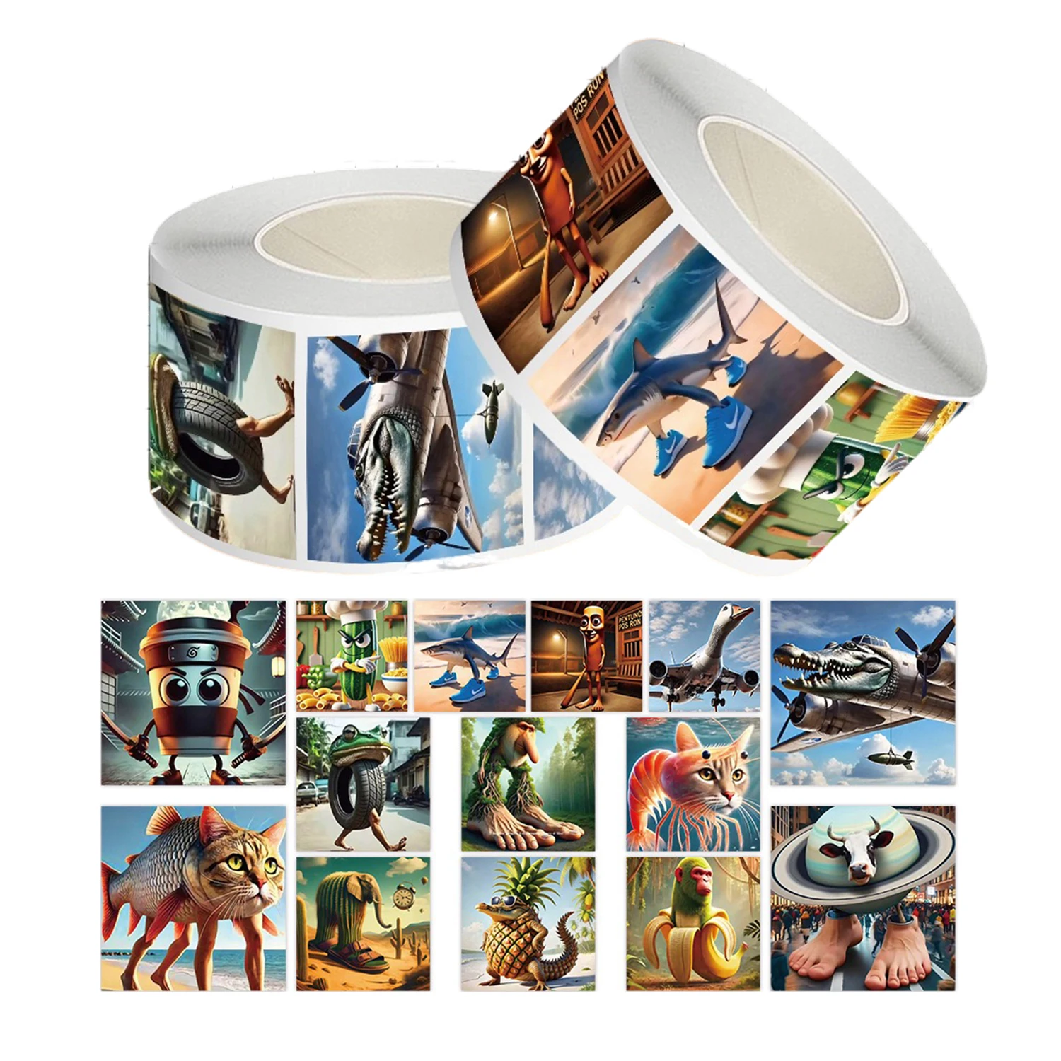 

500pcs/Cartoon Tung Tung Sahur Tralalo Theme Graffiti Stickers DIY Phone Guitar Laptop Notebook Suitcase Waterproof Sticker Kids