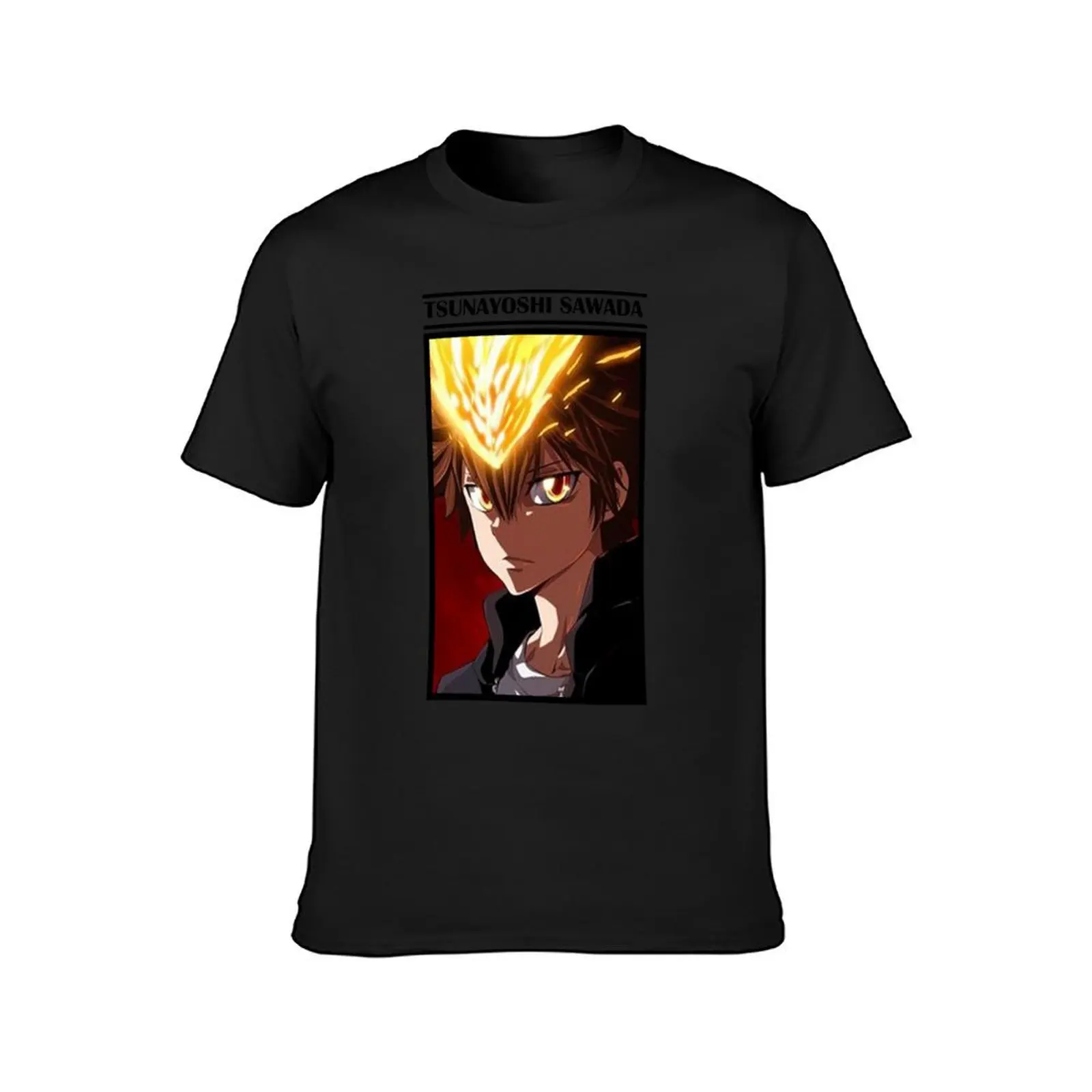 Tsunayoshu sawada katekyo hitman reborn fan art T-Shirt anime clothes Blouse heavyweight t shirts for men