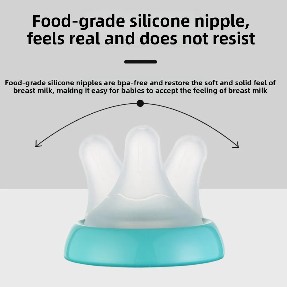 

Милая детская бутылочка для молока с рисунком животного, прозрачная бутылочка для новорожденных, легко захватывающаяся, 330 мл, детская чашка для питья, детское кормление