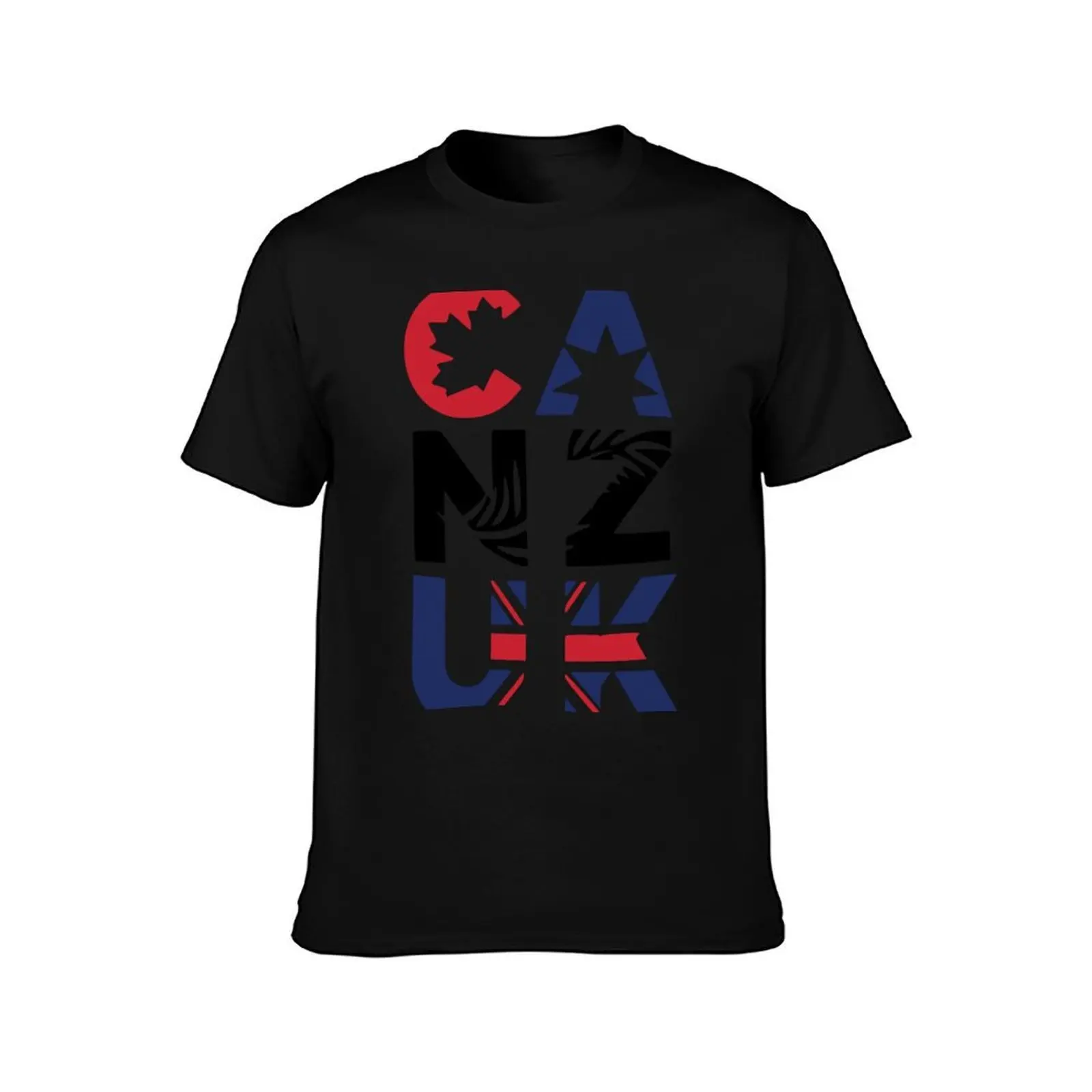 CANZUK Symbols In Column T-Shirt Stretch Fabric Comfort T-Shirt