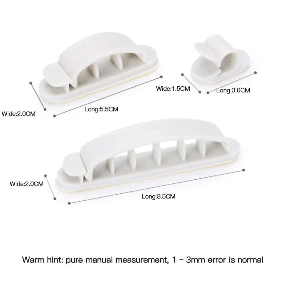 Cord Management Wire Holder Durable Anti-fracture Hard Plastic High Viscosity Anti-fraying For Charging Line Desktop Cord Holder