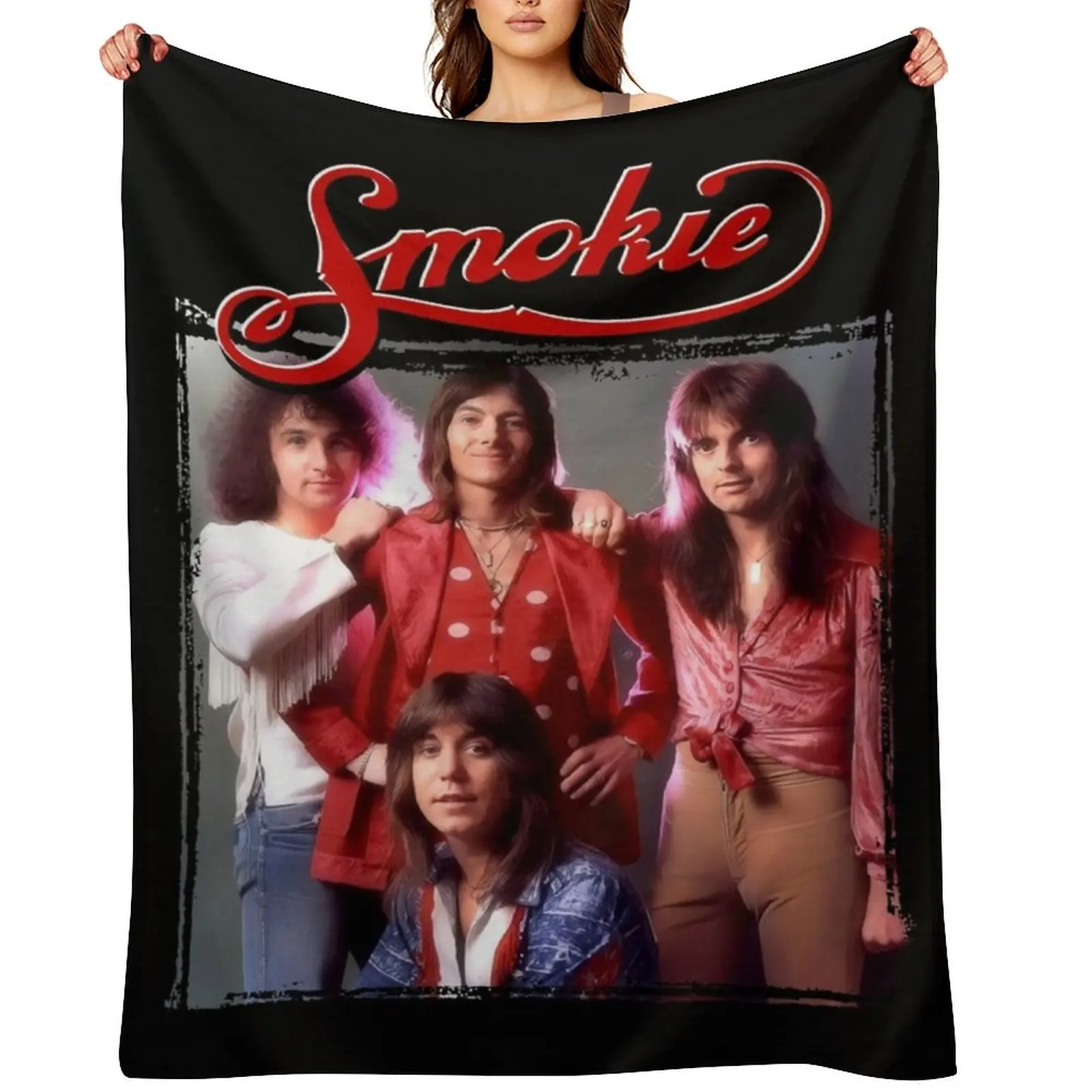 

Smokie Throw Blanket Heavy Flannel Fabric Retros Thermal Blankets