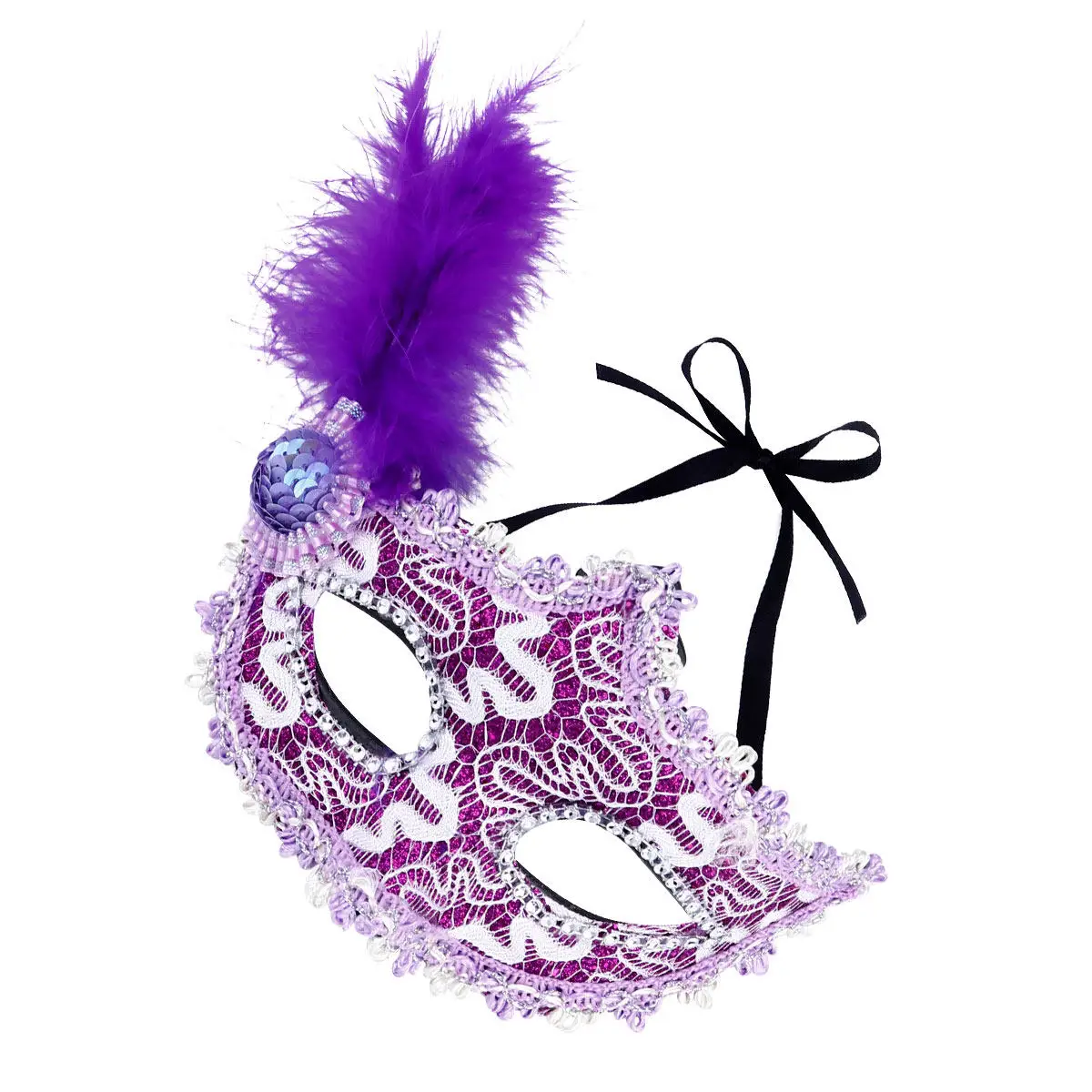 Lightweight Hollow Eye Hole Half Face Mask Elegant Sparkling Lace Design for Masquerade Ball Carnival Festival Party Women