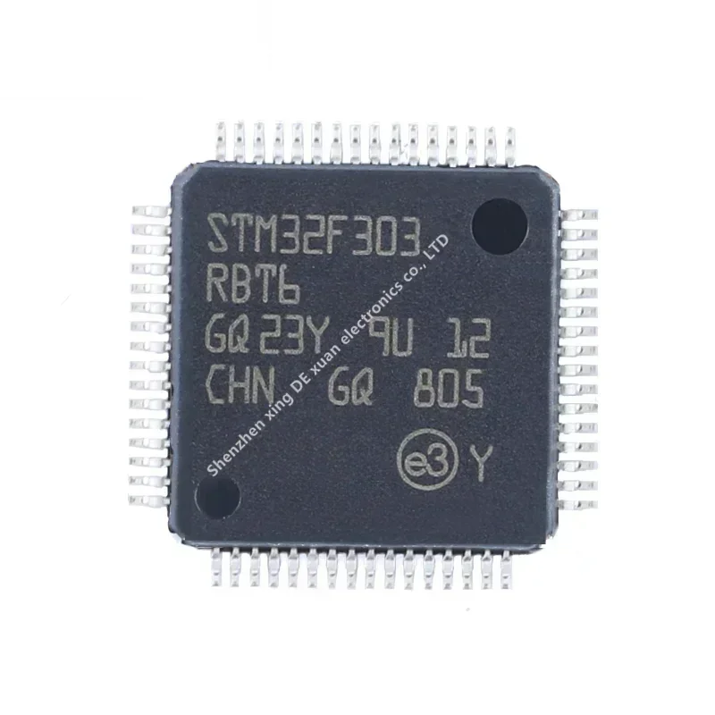 Original STM32F303RBT6 LQFP-64 ARM Cortex-M4 32-bit microcontroller-MCU Design of Integrate Circuit