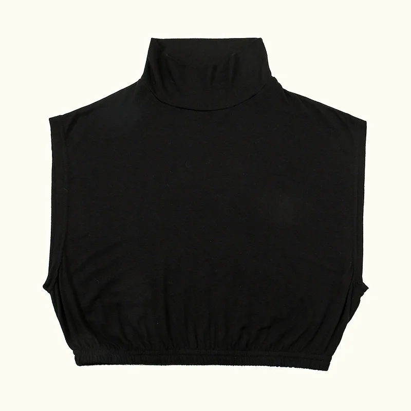Newest Cotton Modal False Collar Neck Cover Detachable Collars Solid Color False Collar For Woman Mock Half Top Loose Hem Collar