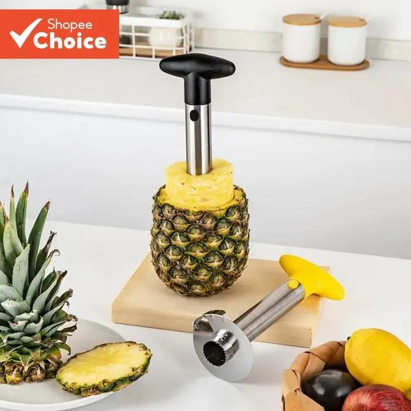 Stainless Steel Pineapple Corer Slicer With Non Slip Handle And Sharp Blade Perfect For Home Kitchen Fruit Salad Preparation view 4