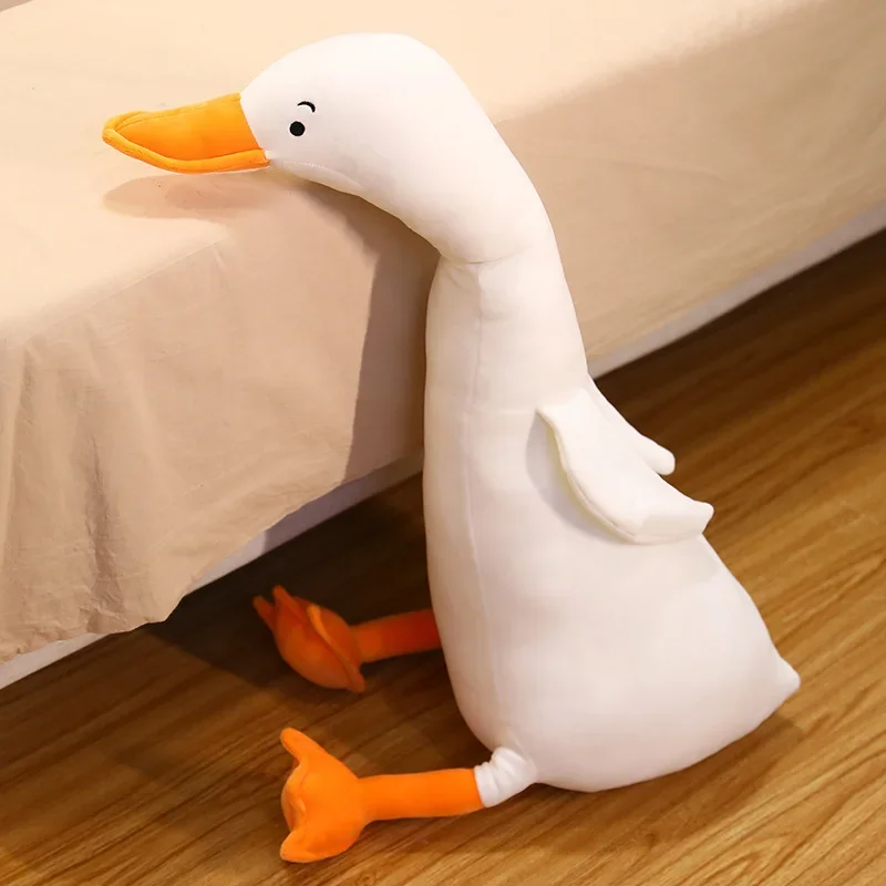 Giant White Goose Plush Toy for Children's Comfort, Short Plush PP Cotton Pillow Cloth Doll 160cm/200cm