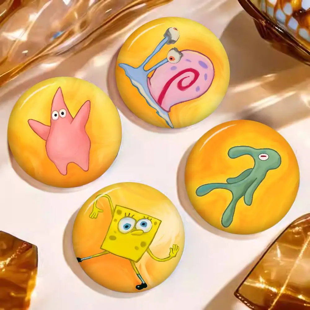 Anime S-SpongeBob Squidwards Abstract Art Anime Brooches Cute Cartoon  Badge Jacket Jeans Lapel Pin Gift Accessorie