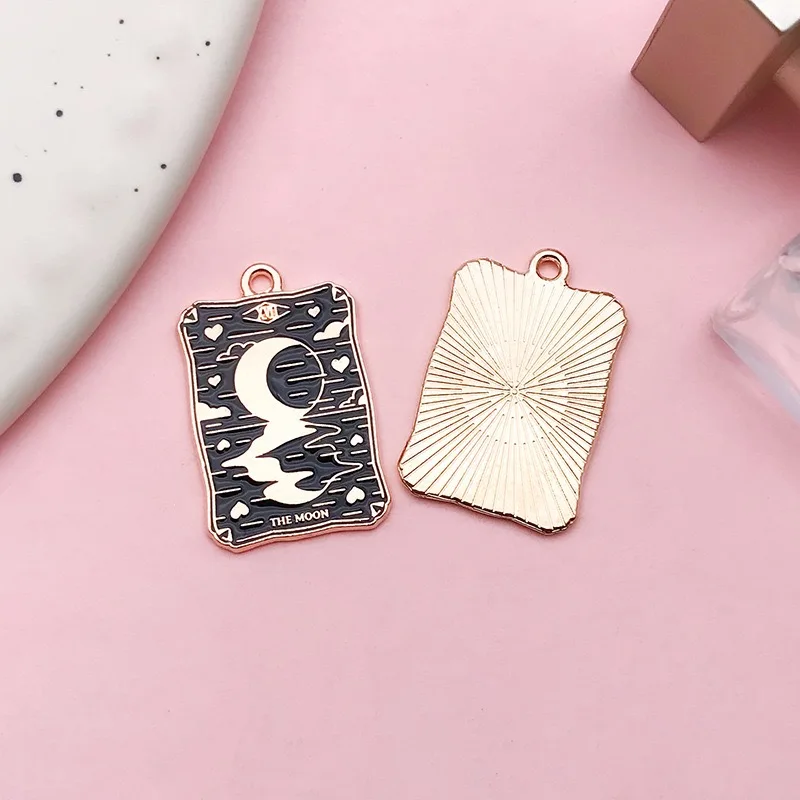 10PCS European and American retro dark tarot card DIY accessories, pendants, necklaces, earrings, keychains image 6