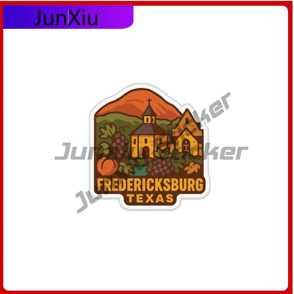 

Fredericksburg Texas Vacation Sticker Vinyl Decal V 125 Motorcycle Car Bicycle Skateboard Suitcase Laptop Stickers Purple Refit