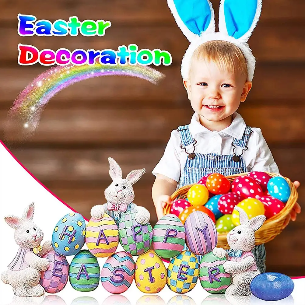 

Cute Handmade Easter Bunny Figures - Spring Farmhouse Decorations for Home Easter Festival