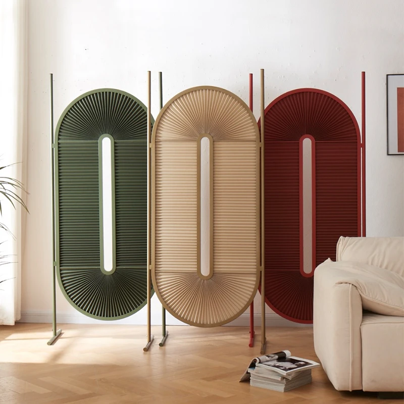 

High-end folding screen medieval light luxury office entrance corner living room facing the door mobile partition