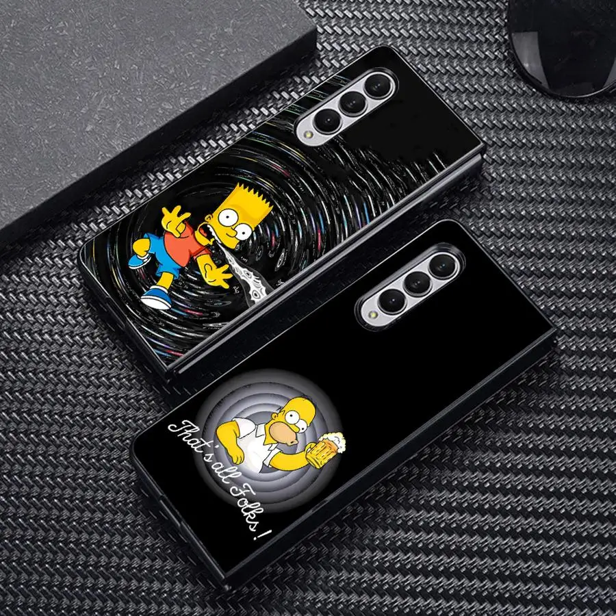 Homers Bart S-Simpsons Art Phone Cover Case for Samsung Galaxy Z Fold 8 Ultra ZFold ZFold7 ZFold6 3 4 5 Z Fold 7 6