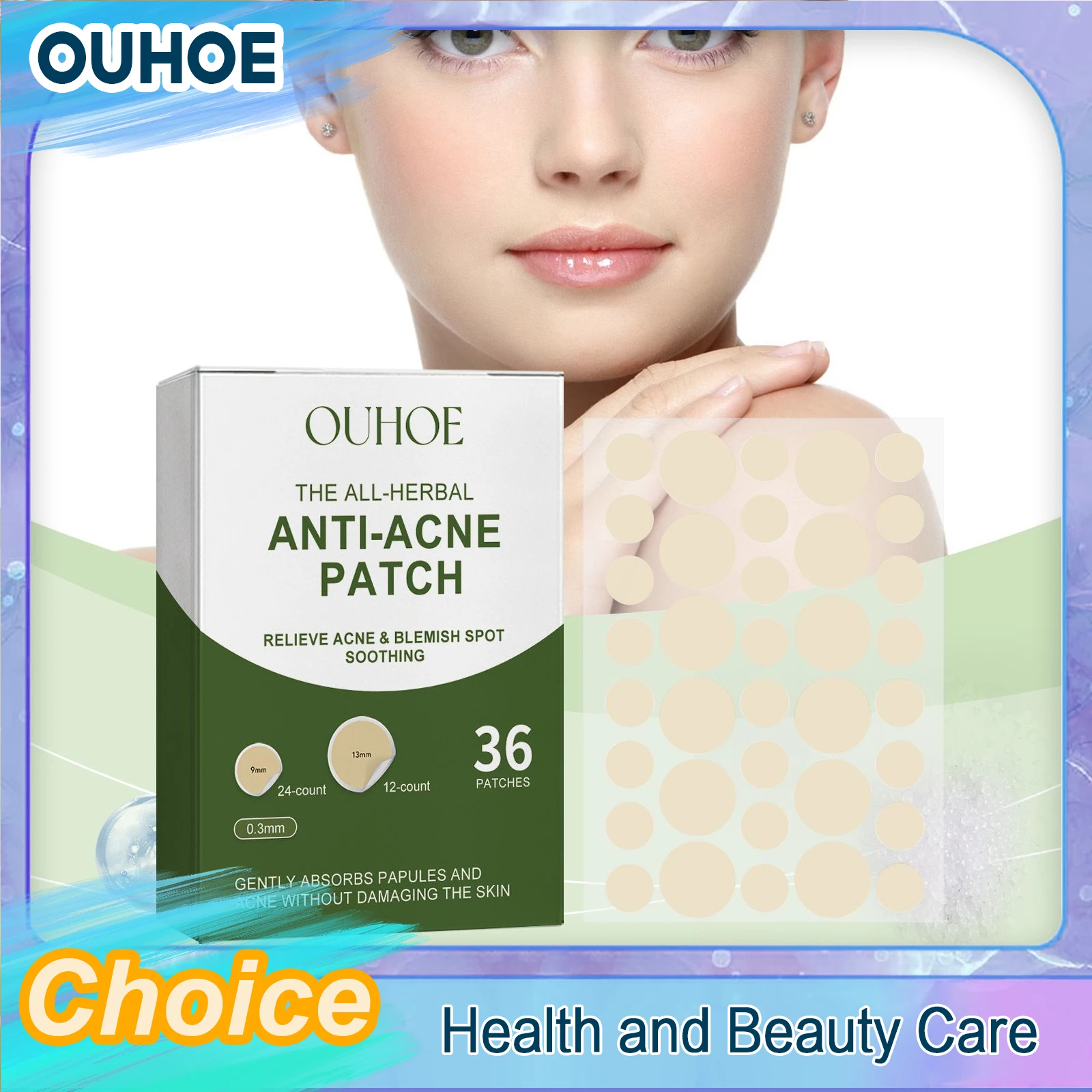 

Waterproof Acne Pimple Patches Invisible Breathable Acne Treatment Stickers Covering Zits Blemish Spots Daily Use Skin Care Tool
