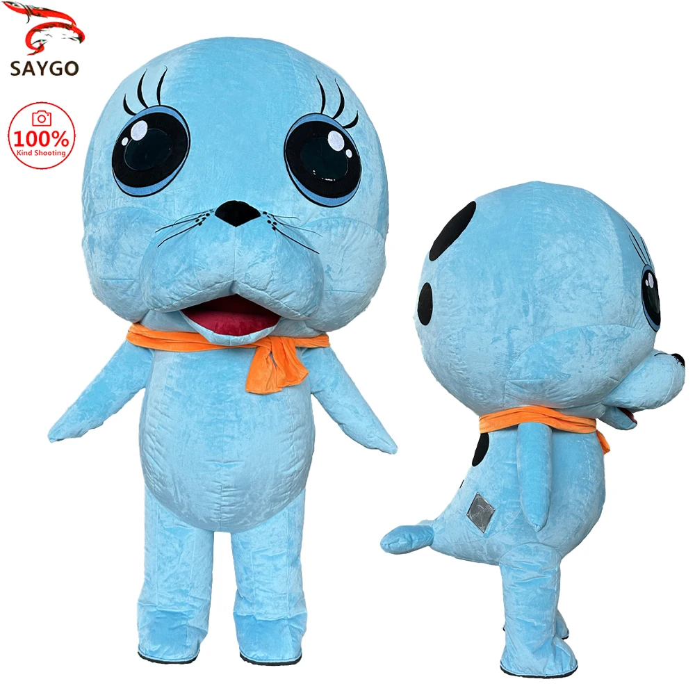 

SAYGO мультфильм тюлень надувной костюм талисман парад взрослый персонаж косплей Хэллоуин вечеринка событие плюшевый комплект