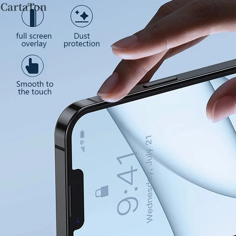 Закаленное стекло с твердостью 9H для Apple iPhone 15 14 Plus 13 12 11 Pro Max Защитная пленка для экрана iPhone X XR XS Max