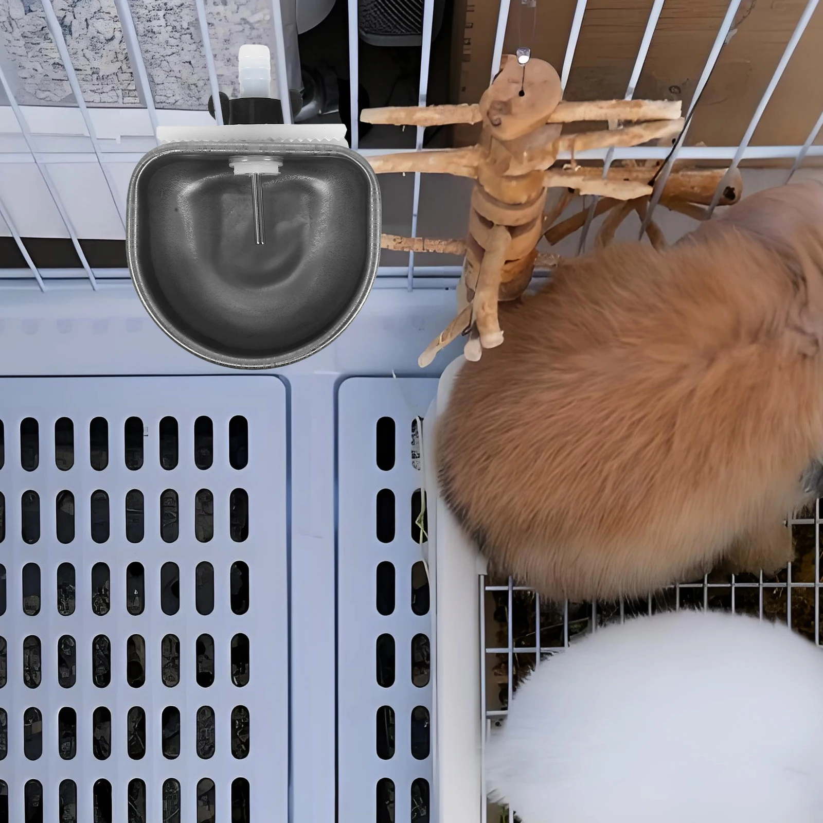 

Rabbit Automatic Drinking Water Machine Animal Bowl Livestock Cage Convenient Pet Cup Feeder Bunny