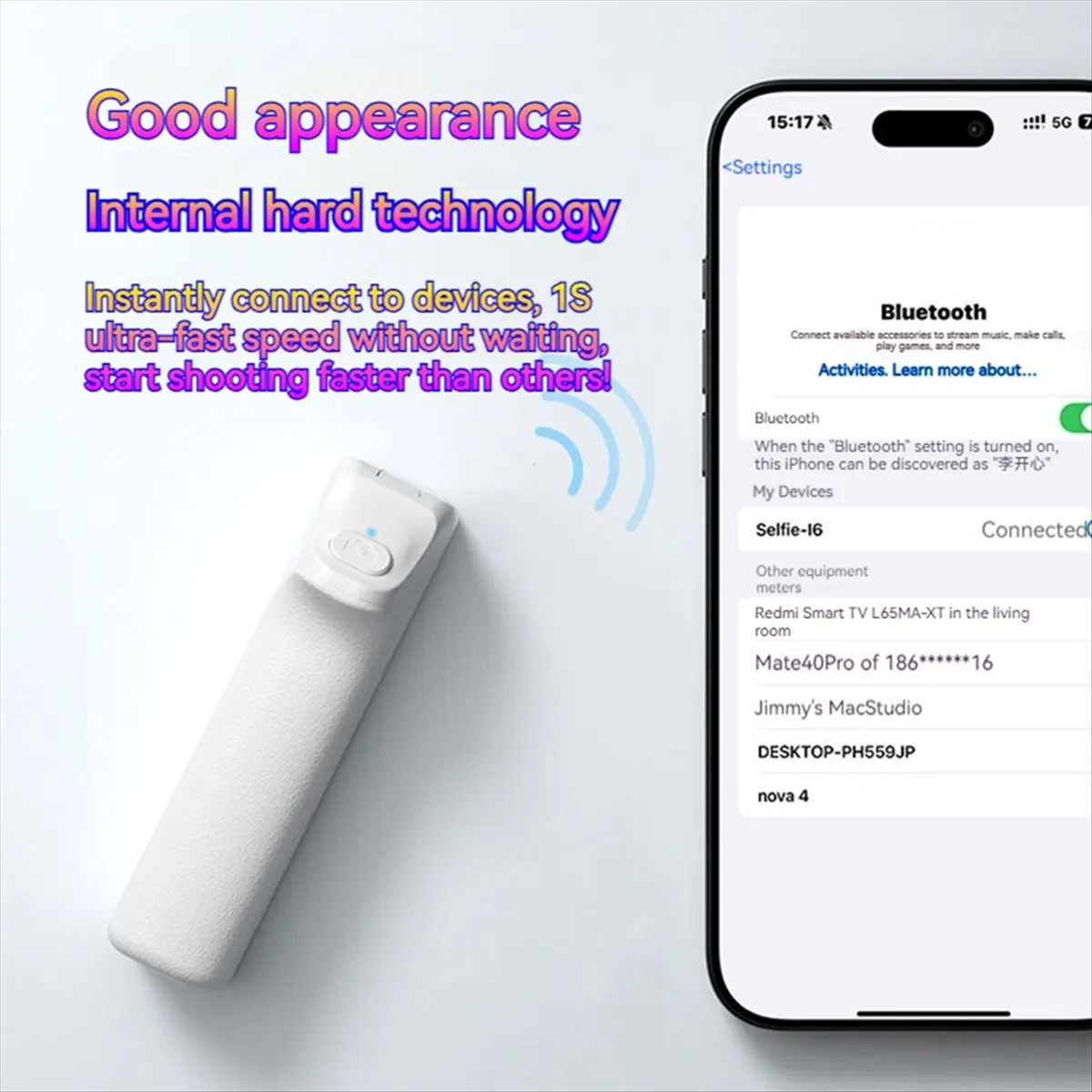 Promotion Pocket-Sized Mini Selfie Stick for Travel Ultra Portable Foldable Clip Wide Compatible Scalable Anti-Shake