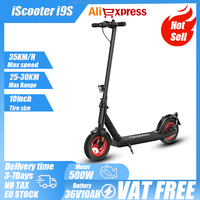 iScooter i9s Electric Scooter 10inch 500W 36V 10AH Electric Scooter 35km/h Foldable Scooter Electric Adult E-Scooters 30km Range