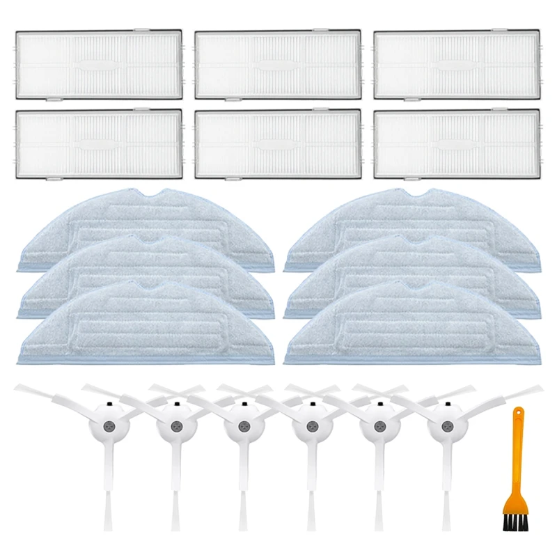 استبدال ممسحة خرقة فلتر هيبا فرشاة جانبية ل شاومو روبوروك ، S7 ، T7S ، T7S Plus ، قطع غيار مكنسة كهربائية