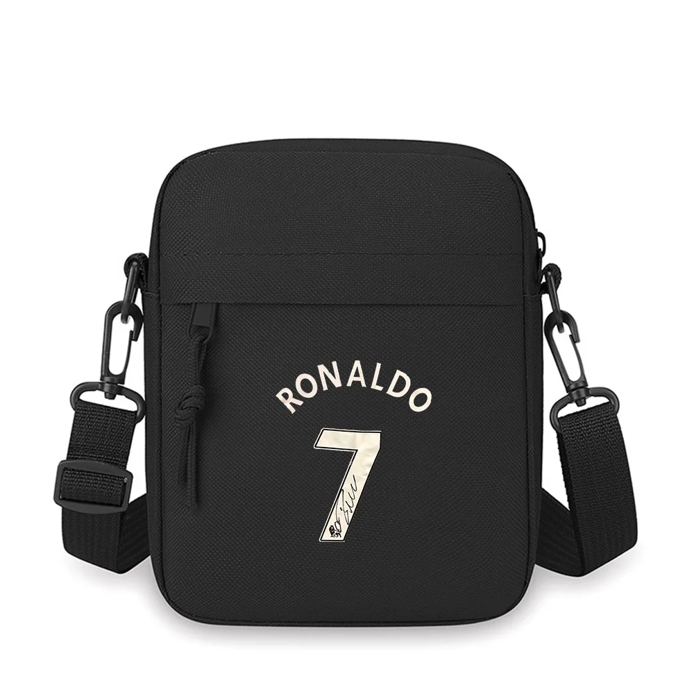 Ronaldo,jersey number seven,signature Men Crossbody Bag Single Shoulder Women Cartoon Anime Film Printing Design Unisex