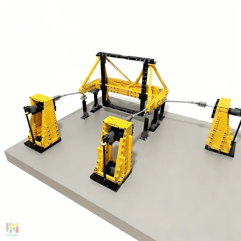 1857pcs MOC MultiAxial Shake Table Hydraulic Model Building Blocks Architecture Toys Christmas Gift Kids Education Idea Brick
