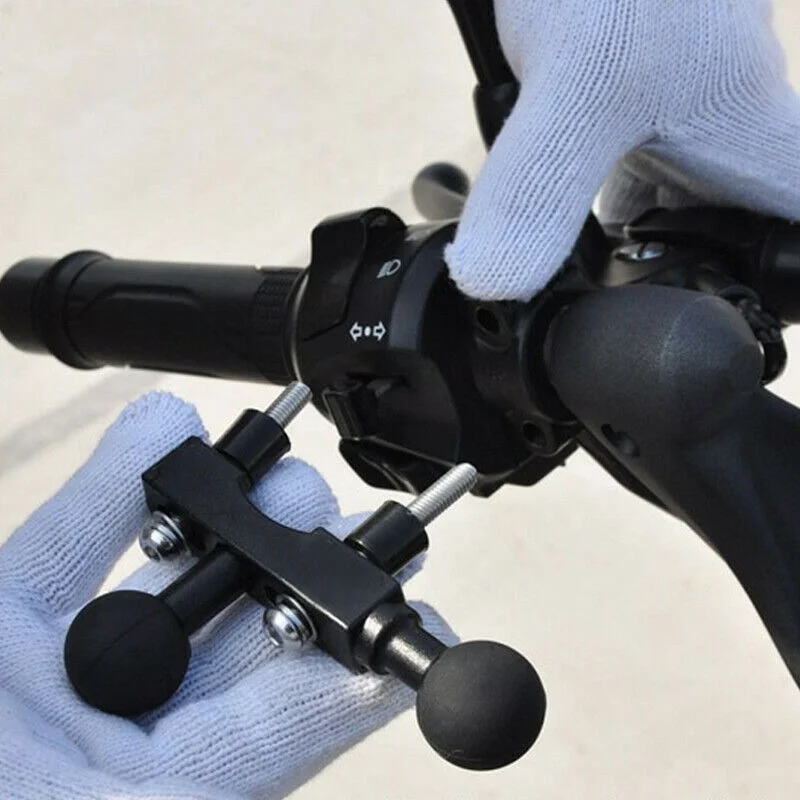 1set Motorcycle Handlebar Brake Pump Holder GPS Mount Fixed Base Bracket Clamp Ball