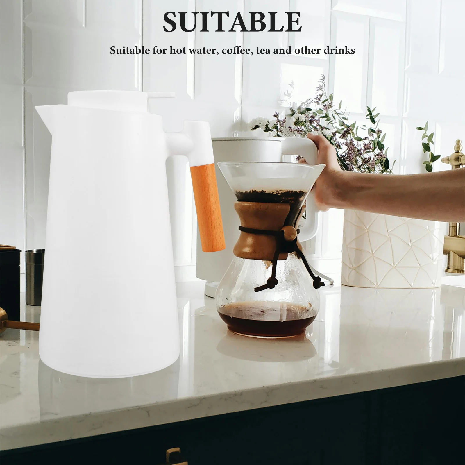 

Thermal Jug Coffee Pot Insulated Water Bottle for Hot Cold Drinks Camping H Carafe Safe Material Vacuum Design Kitchen