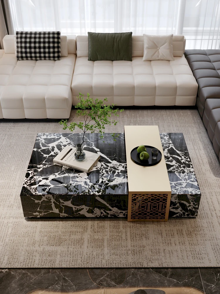 Bulgari black luxury stone coffee table