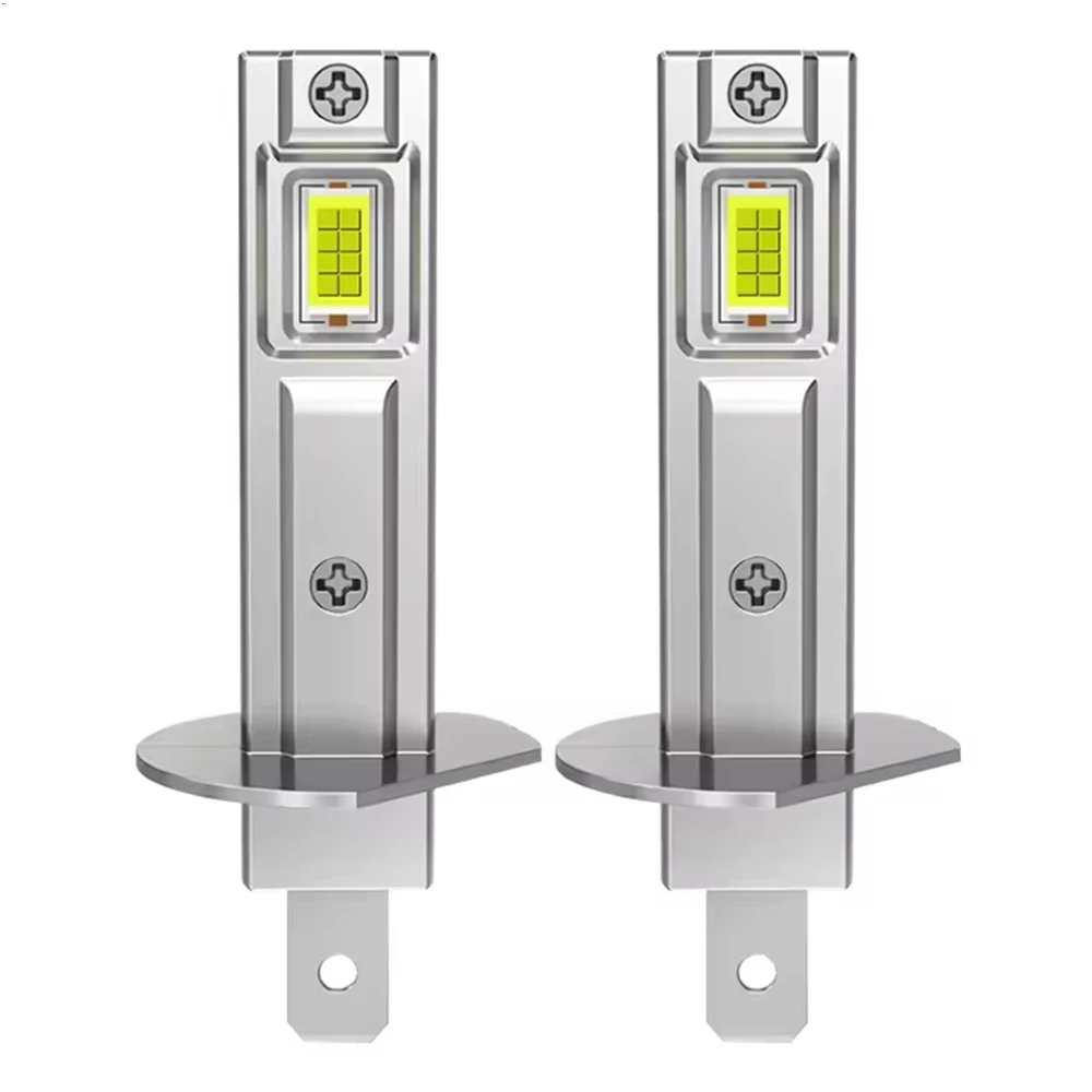 H1 LED Headlight Bulbs CANBUS Lights Mini Lamp 1:1 Size New Wireless H1 Fog Light with Fan Car LED Plug & Play 6000K 6500K 12V