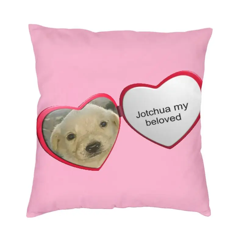 Luxury Jotchua Heart Locket Sofa Cushion Cover Soft My Beloved Meme Dog Throw Pillow Case Bedroom Decoration Pillowcase