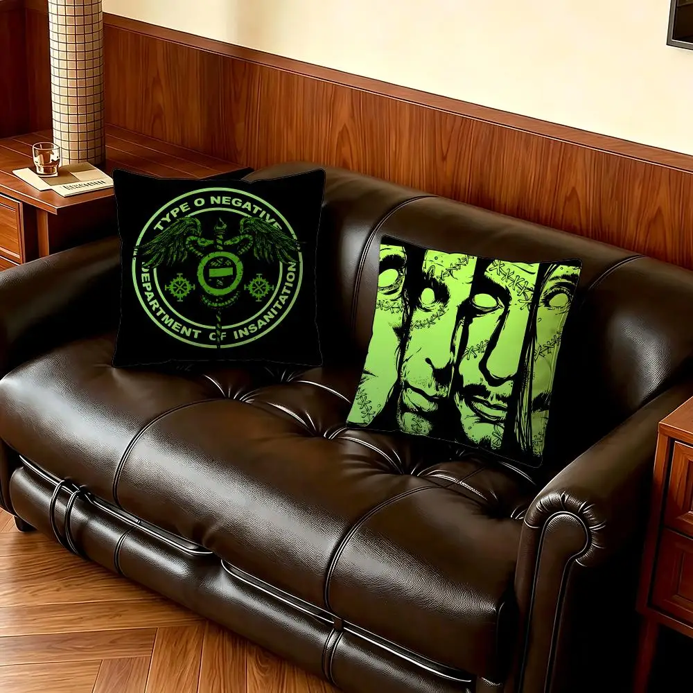 Gothic T-Type O NegativeS Cushion Cover 4Pcs Ultra Soft Short Plush Pillow Covers 40x40 45x45 Boho for Sofa Bedroom