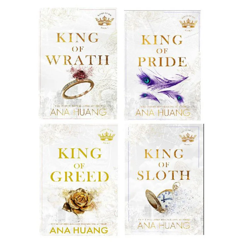 4 livres/ensemble Pride King 1-4 Volumes romans d'amour romans en papier anglais matériel de lecture parascolaire anglais pour enfants