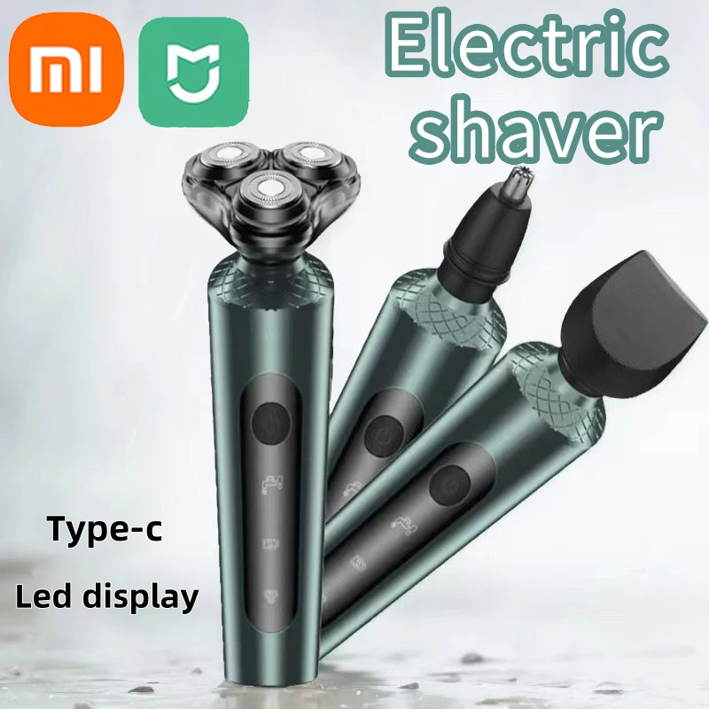 Xiaomi MIJIA 3-in-1 Electric Shaver Multi functional Waterproof Men\'s Smart Trimmer Razor Type-C Charging Rotary Machine Shaving