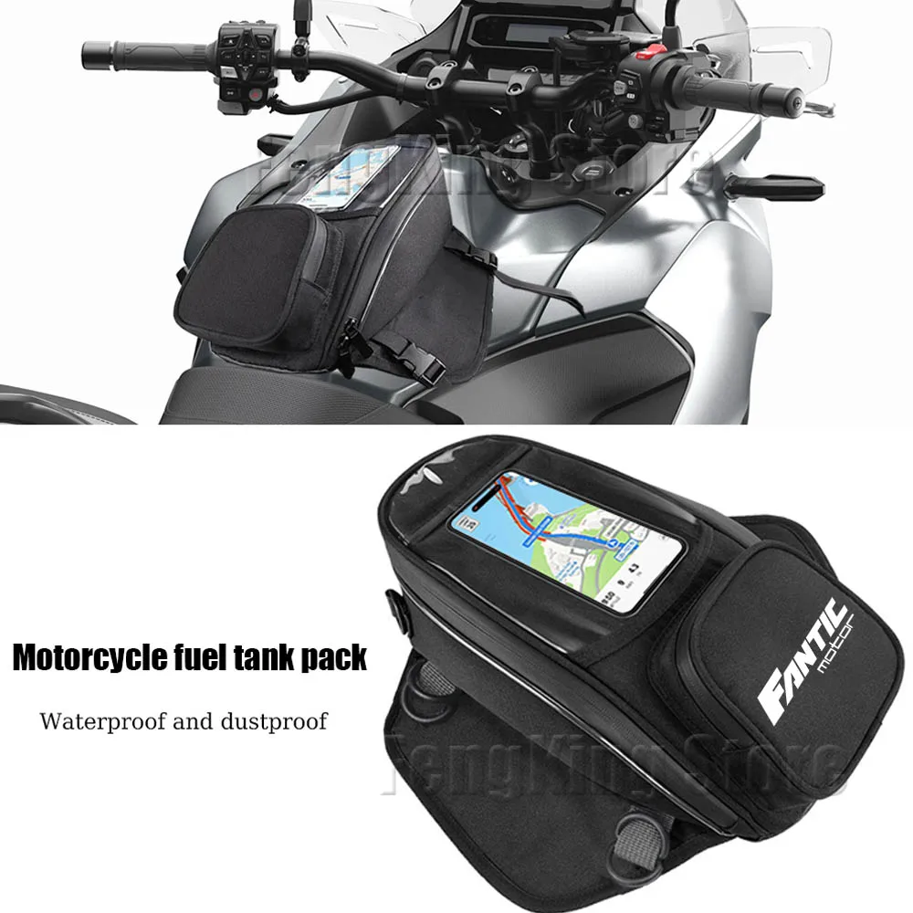 

For Fantic Caballero Flat Track 125 TRACK 250 500 Motorcycle fuel tank navigation bag waterproof large capacity fuel tank bag