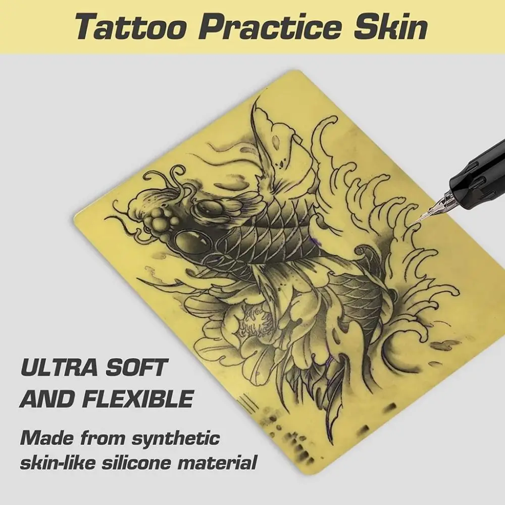 3MM Thick Tattoo Practice Skin Blank Double Sides Big Size Tattoo Practice Fake Skin for Permanent Makeup Tool