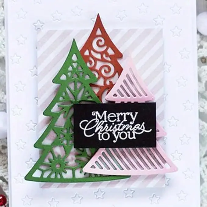 Metall-Stanzformen, Weihnachts-Schneebaum, DIY-Scrapbooking-Form für die Kartenherstellung, Prägewerkzeug