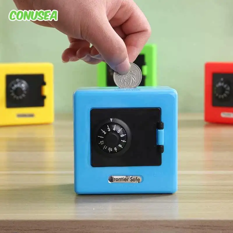 

Kids Moneybox Mini Piggy Bank Toy for Children Pretend Play Moneybox Coins Password Lock Saving Money Toys for Boys Girls Gifts