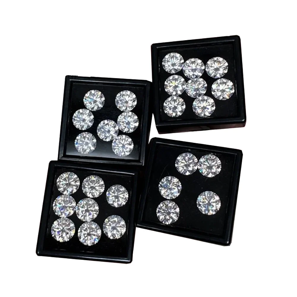 3/4/5cm Loose Diamond Jewelry Storage Box Stone Gem Holder Earring Ring Organizer Gemstone Container Package Gift  Box Wholesale