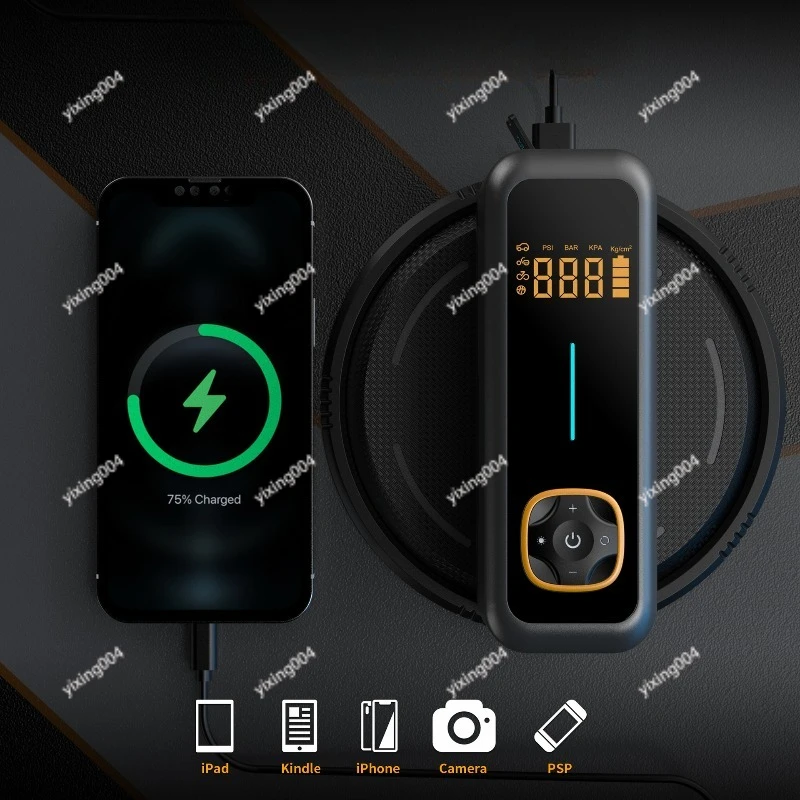 

Universal Digital Air Pump, Portable Smart Tire Inflator for Vehicle and Bike