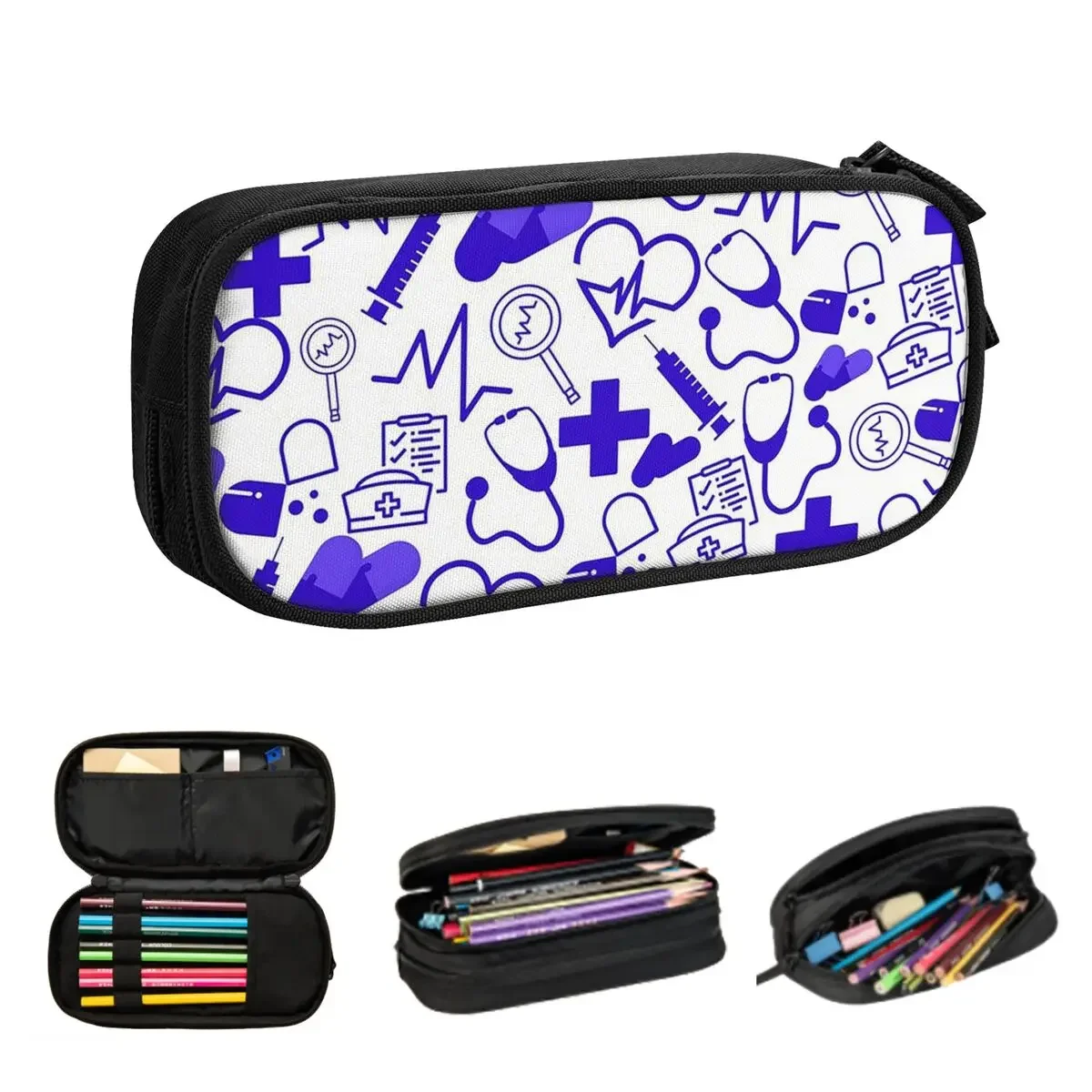 Doctor Medical Pattern Healthcare Professionals Design Pencil Cases Pen Bags Pen Box Pencil Pouch For Boys Girls Students