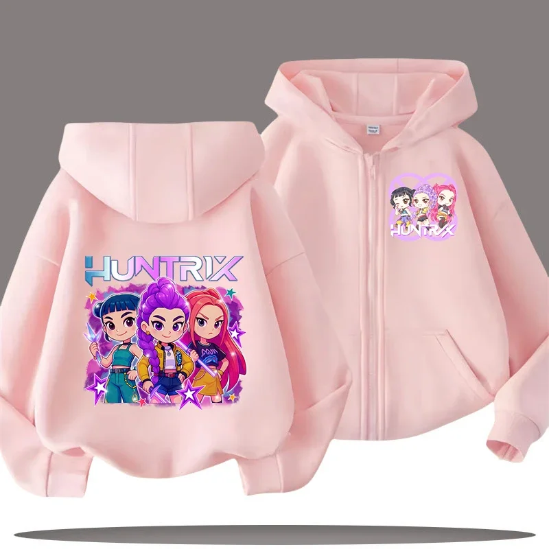 

2026 New Zip Up Sweatshirts Saja Boys Kpop Demon Hunters Hoodie Children Clothes Kid Girl Boy Sweatshirt Zipper Hoody Baby Top
