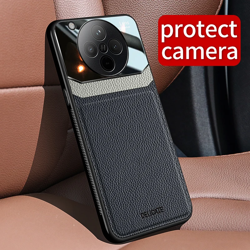 EUCAGR Acrylic PU Leather Case For OPPO Find X8 Pro X8S X8Ultra Protect Phone Back Cover for OPPO Find X8Pro X7Ultra Frame Coque