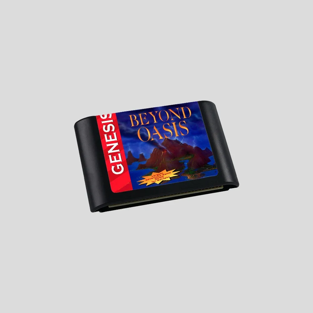 Juego Beyond Oasis LINK1 versión estadounidense para consolas SEGA Mega Drive Genesis de 16 bits, cartucho de juego compatible con tarjeta personalizable